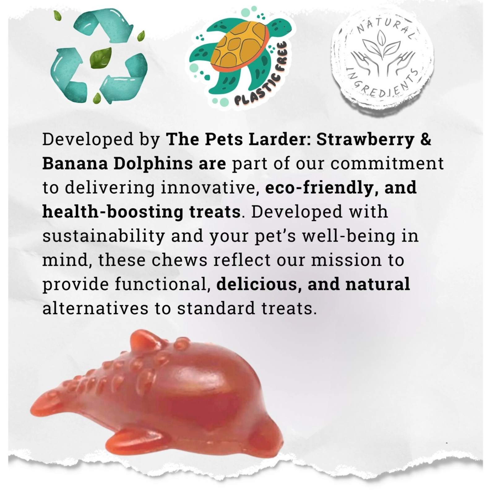 Strawberry & Banana Dolphin Chew
